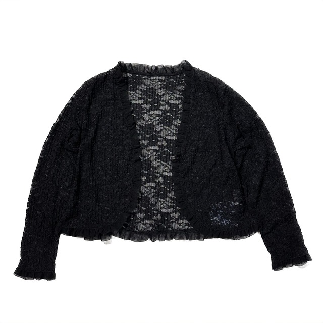 Black Floral Lace Cardigan