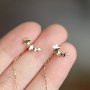星のピアス　SILVER　0139