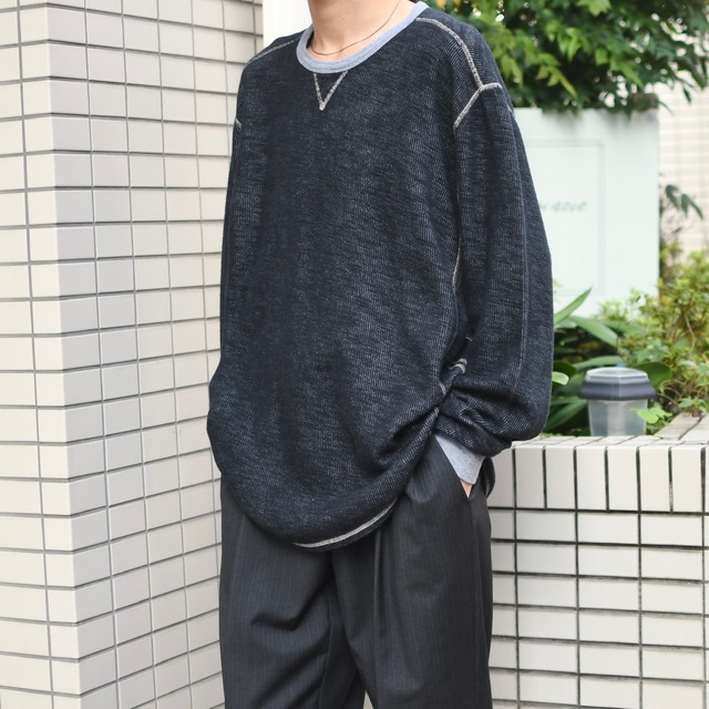 black×gray double face thermal