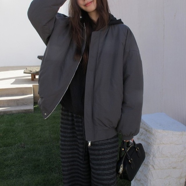 オーバーサイズジップボンバージャケット [am03556]