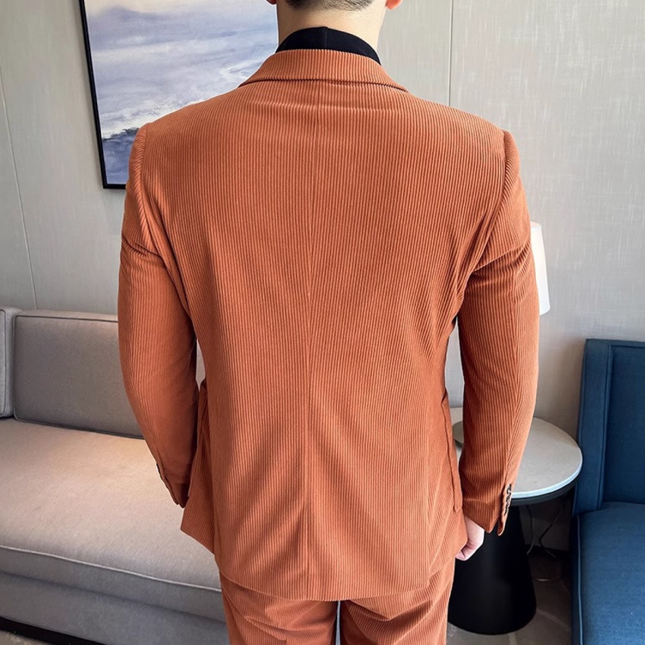 洗練された雰囲気をまとった韓国スタイルカジュアルスーツ　ツーピース　SU021