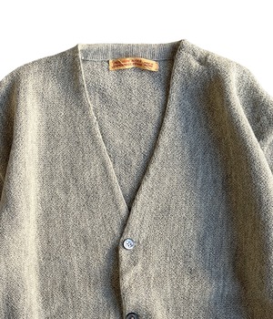 Vintage 60s Alpaka knit cardigan -gray-