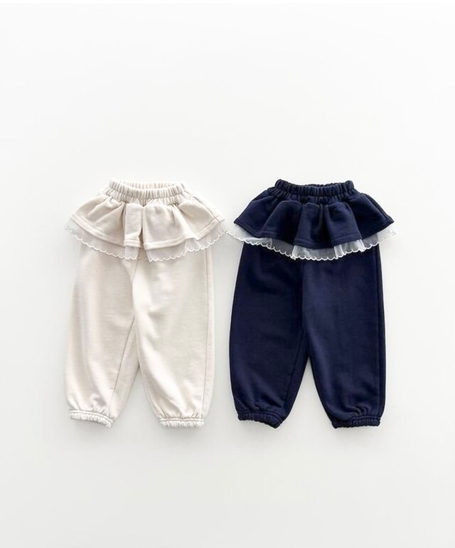 フリルレーススウェットパンツ