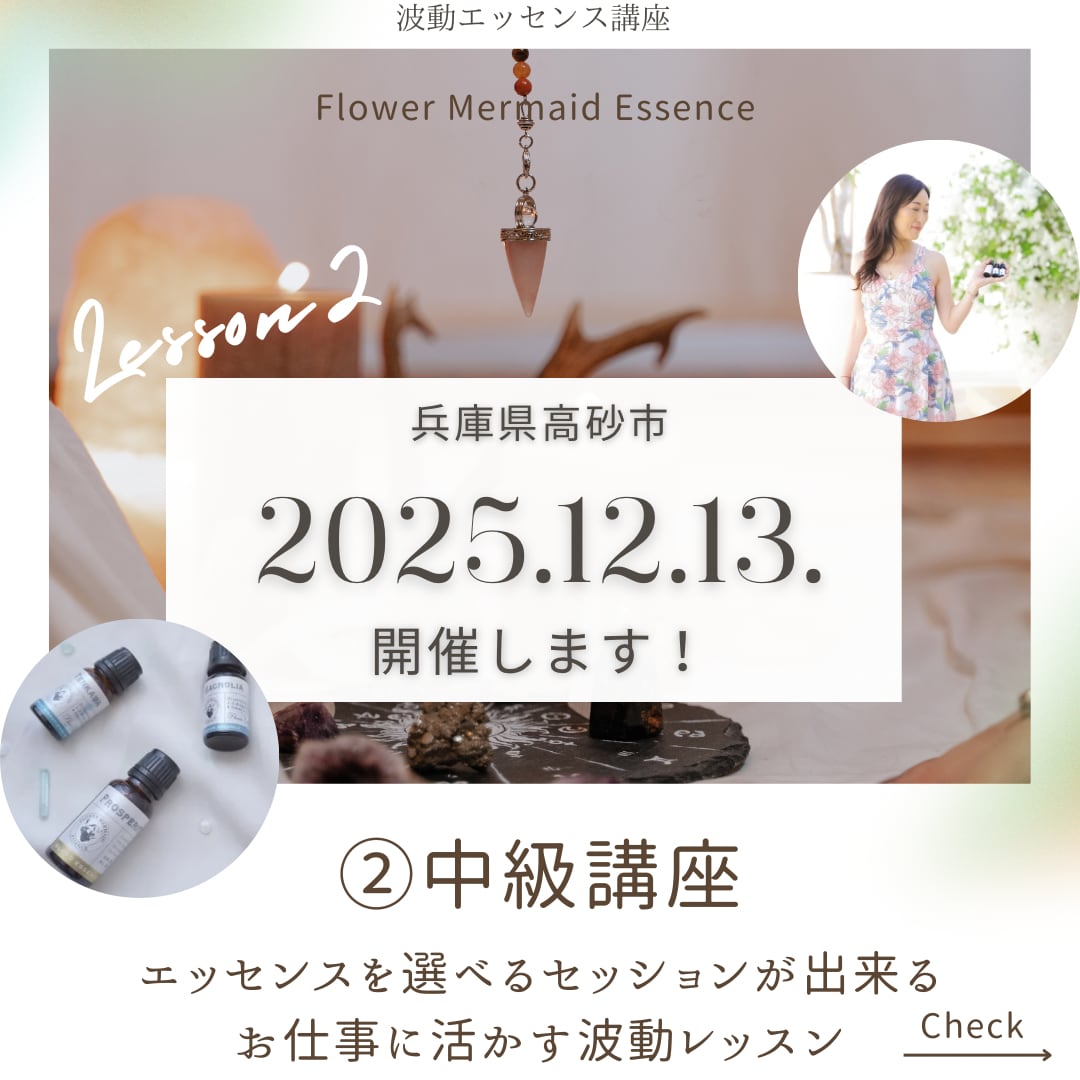 【12/13 兵庫県高砂市】波動エッセンス中級講座