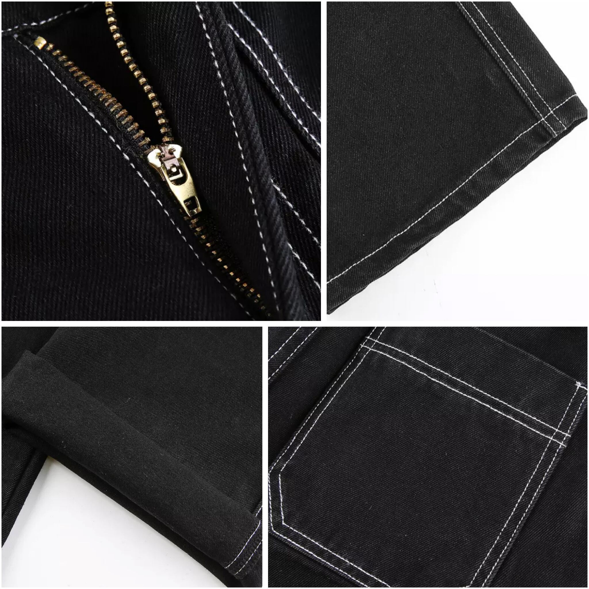 ホワイトステッチ バギーパンツ カーゴパンツ 白ステッチ ストリート