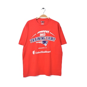 NFL ニューイングランドペイトリオッツ Tシャツ 赤 レッド NEW ENGLAND PATRIOTS サイズL アメフト 古着 @BZ0041