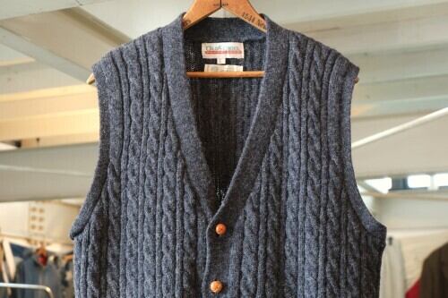 80's OLD SCHOOL CLOTHING cable-knit Vest | GARYO