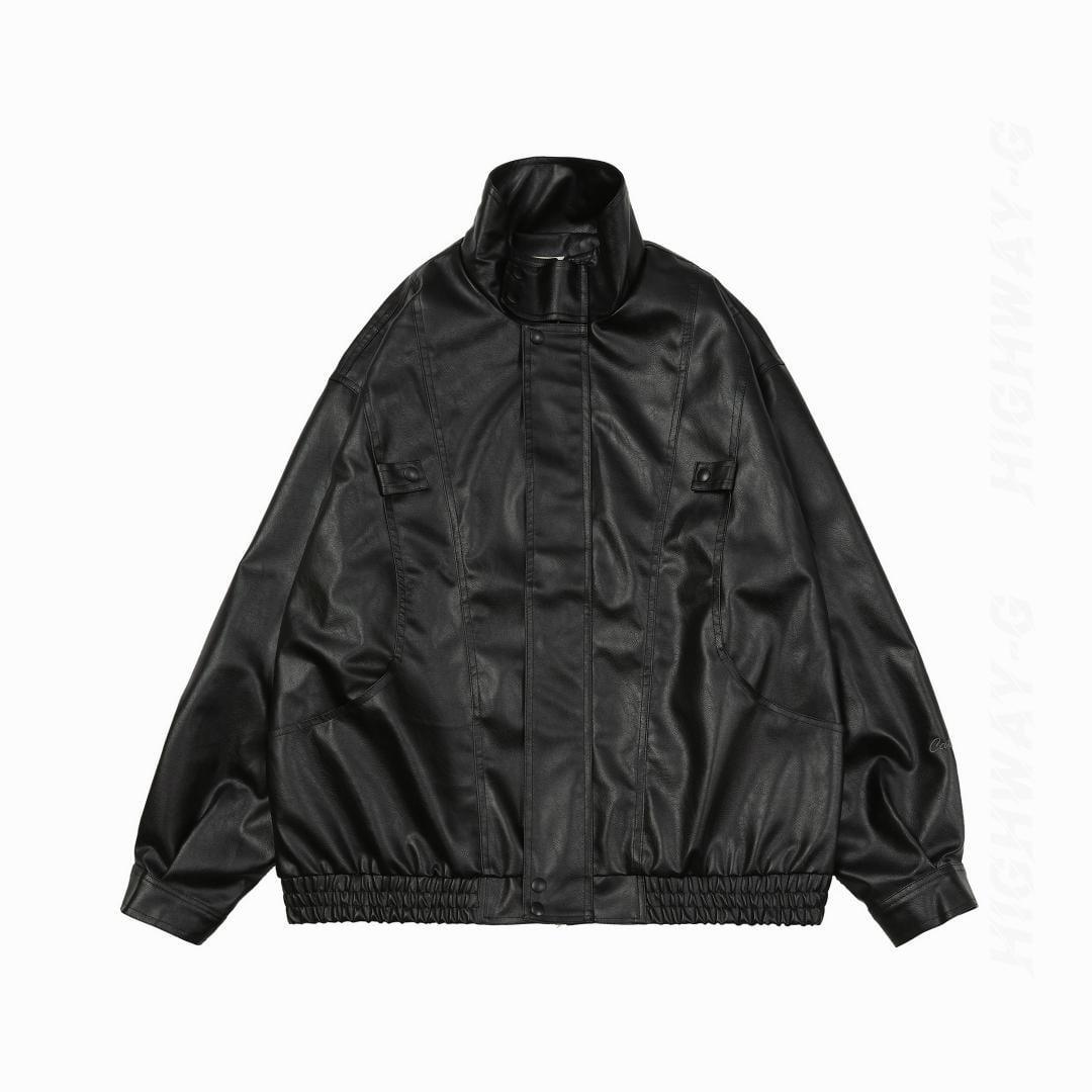 ブラックフェイクレザージャケット（全1色） / HWG986 | HiGHWAY-G