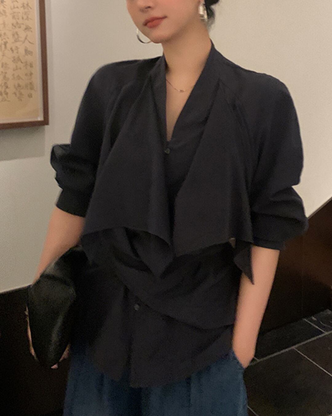 ツーウェアネックデザインシャツ S25160