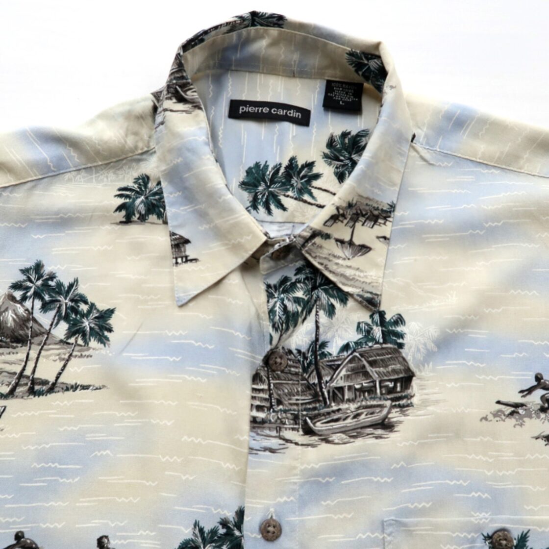 古着 PIERRE CARDIN ピエールカルダン アロハシャツ ハワイアンシャツ 