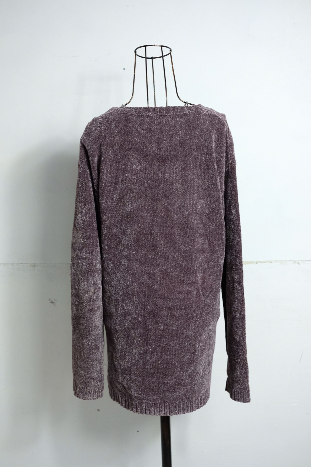 V neck velours knit