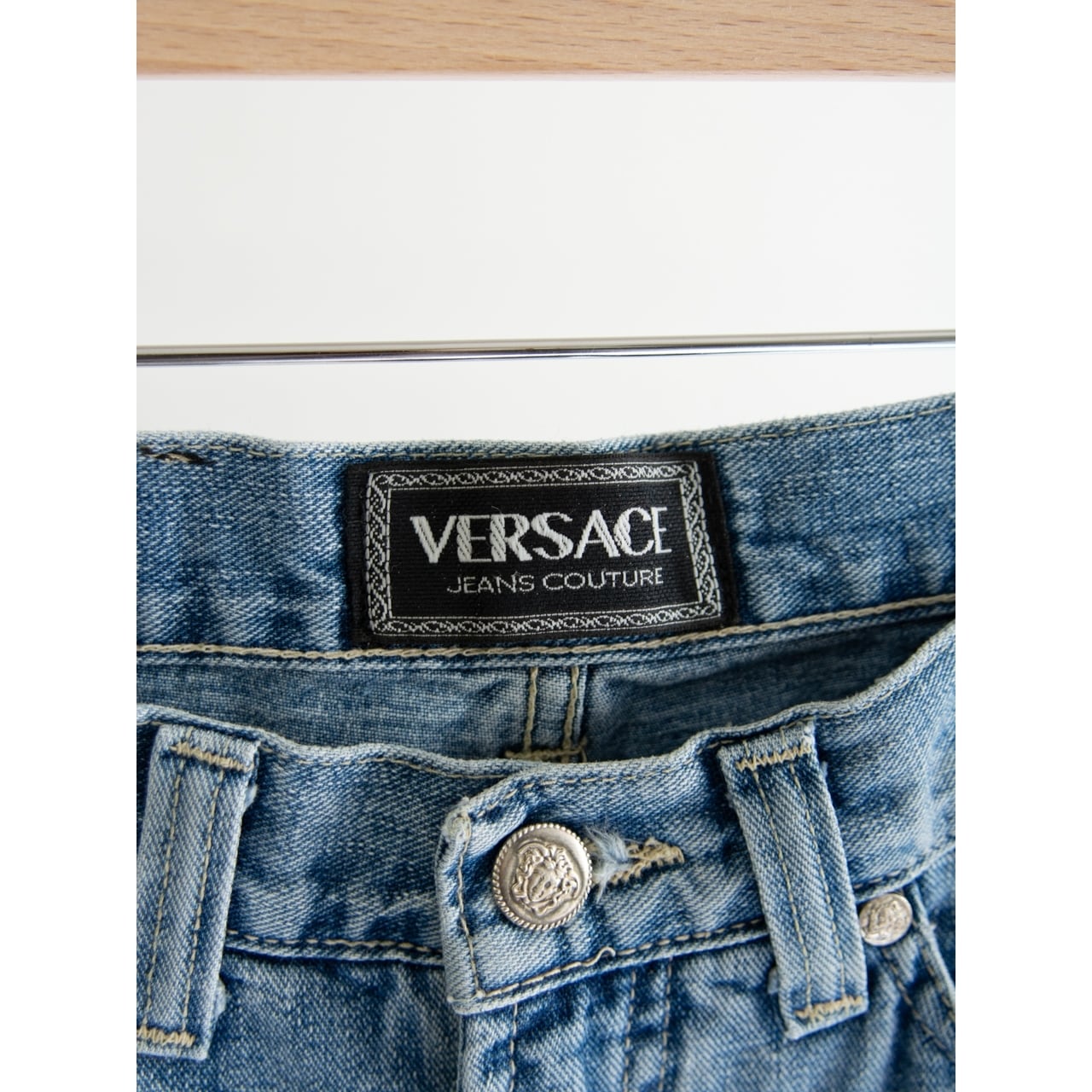 VERSACE JEANS COUTURE】Made in Italy 90's 100% Cotton Denim Pants