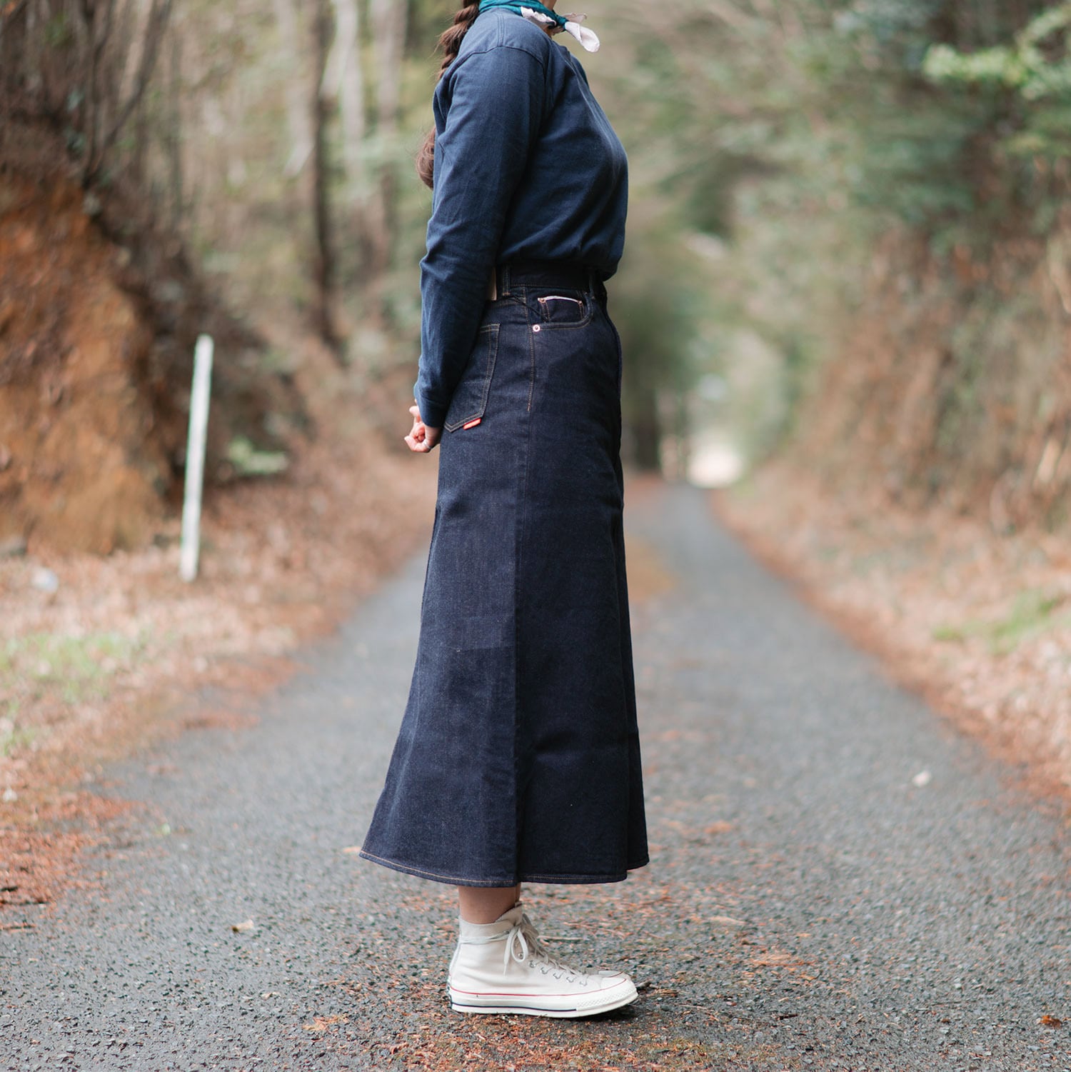 残り2点> Sakura denim skirt【さくらデニム スカート】 | UCHIDA HOUSEI