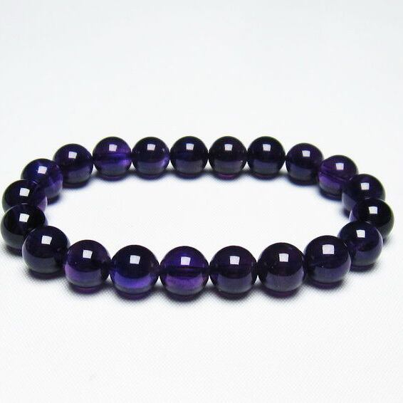 アメジスト ブレスレット 9mm 一点物 [M便 1/10] 111-21708