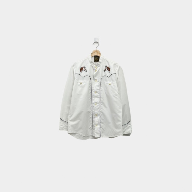 band collar western shirt Hype