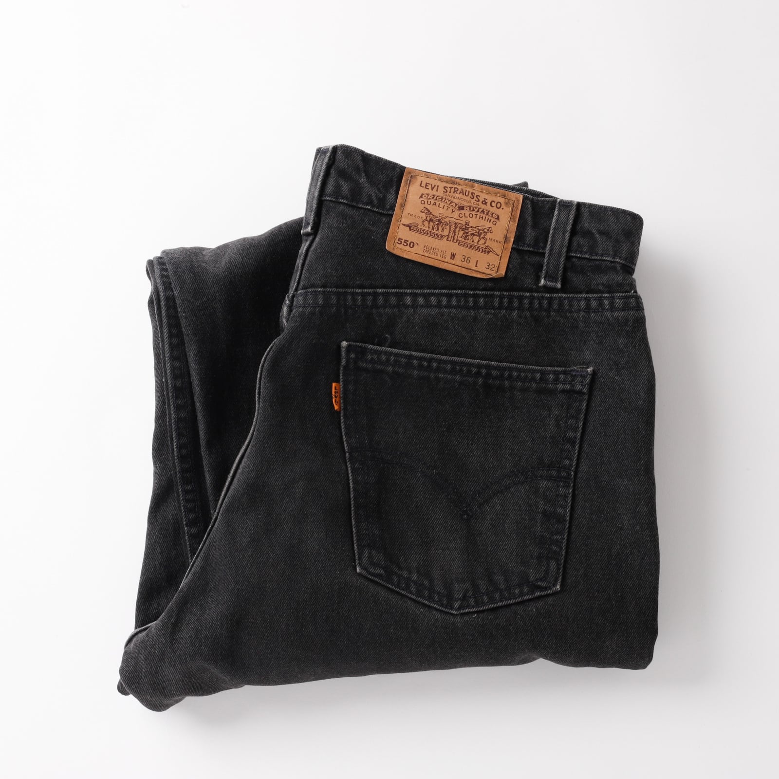 k*w様 リーバイス　550　ゴールデンサイズ　デニムパンツ　古着　ブラック　W 逸品】Vintage Levi's 550 ブラックデニム W36 オリジナル