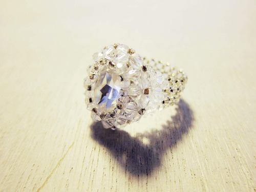 GRAN.philosophy LUXE  Swarovsky Ring  'All Clear'