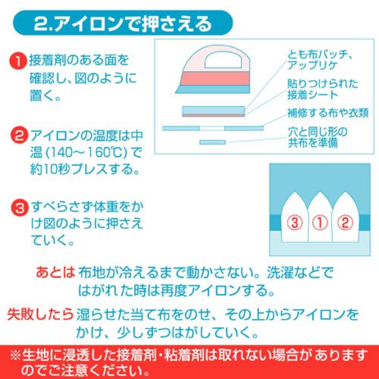 レオニス すぐできるアイロン接着 布の接着シート（40mm×2m）［95922］
