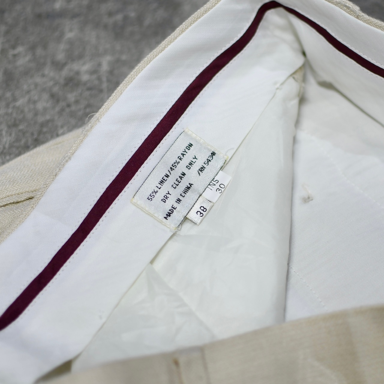LOUIS RAPHAEL rayon linen 3tuck wide slacks