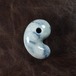 糸魚川翡翠 青翡翠 ゆるまがたま 勾玉  18.2g Marble Blue Jadeite Yuru-Magatama