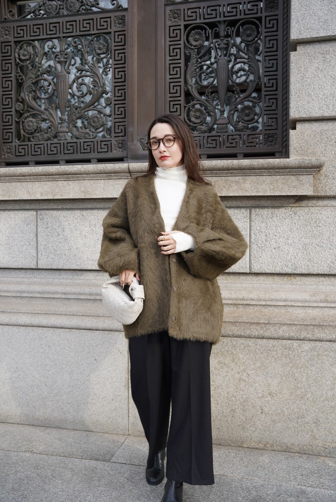 shaggy knitted jacket