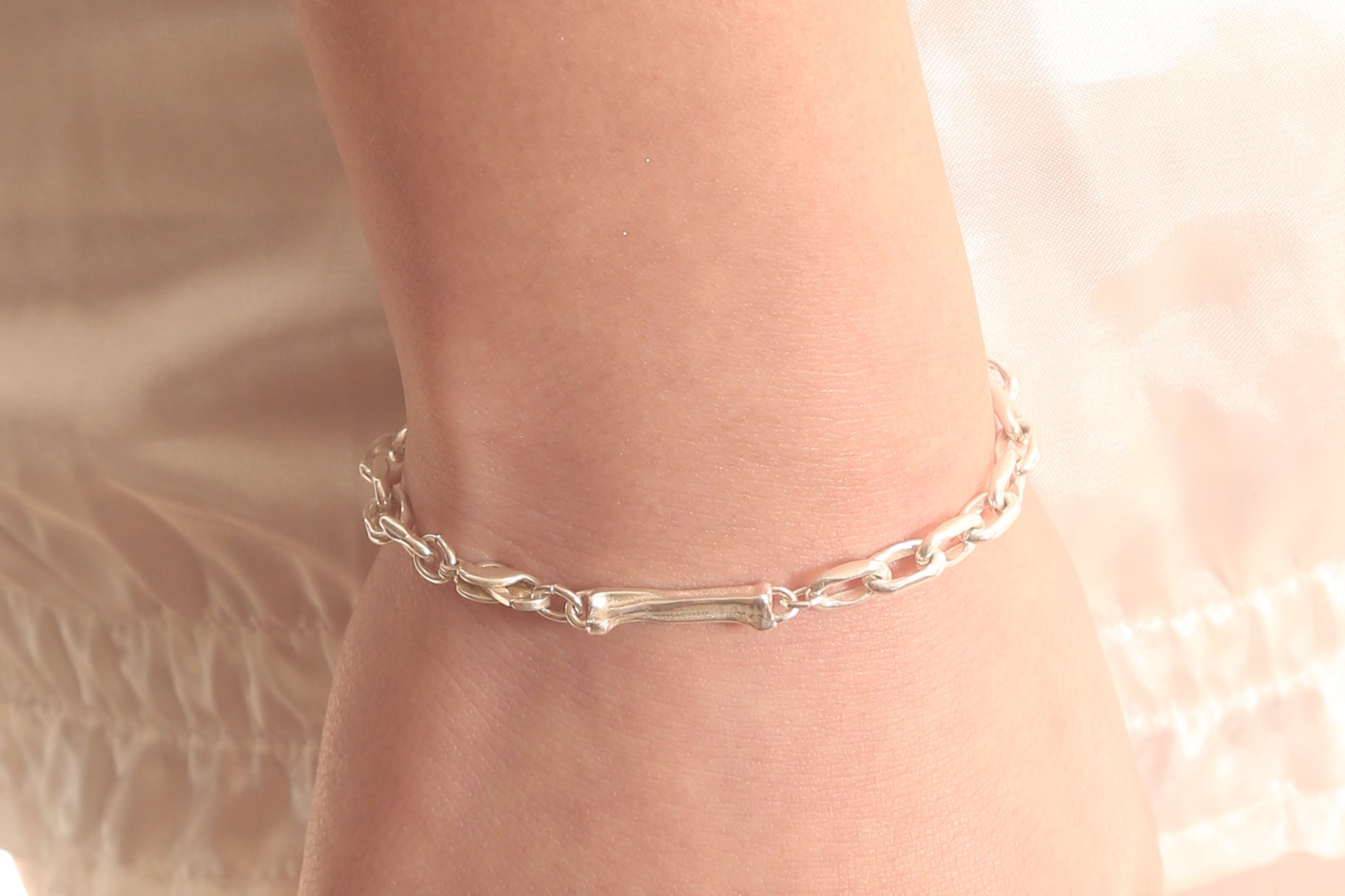 bone chain bracelet silver925 #LJ21108B | LANIE bone chain bracelet silver925 #LJ21108B | LANIE