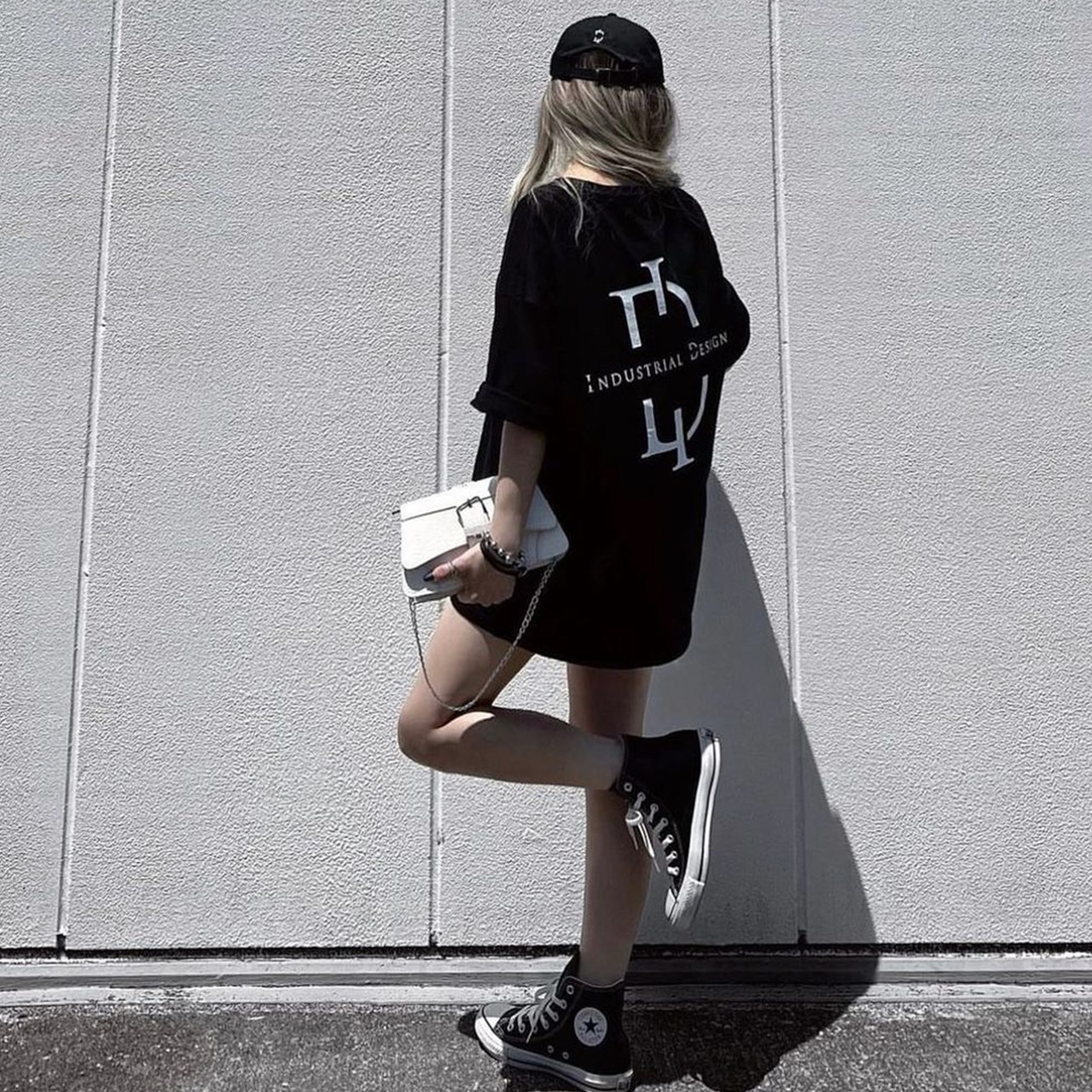 ID バックロゴTシャツ (Black)