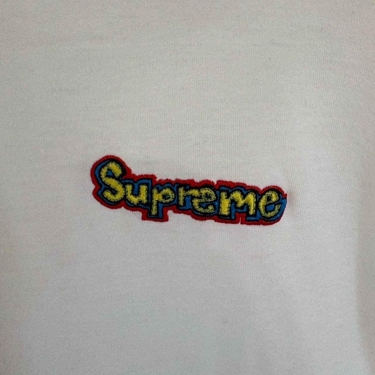 supreme シュプリーム Tシャツ M 刺繍ロゴ ワンポイントロゴ リンガー