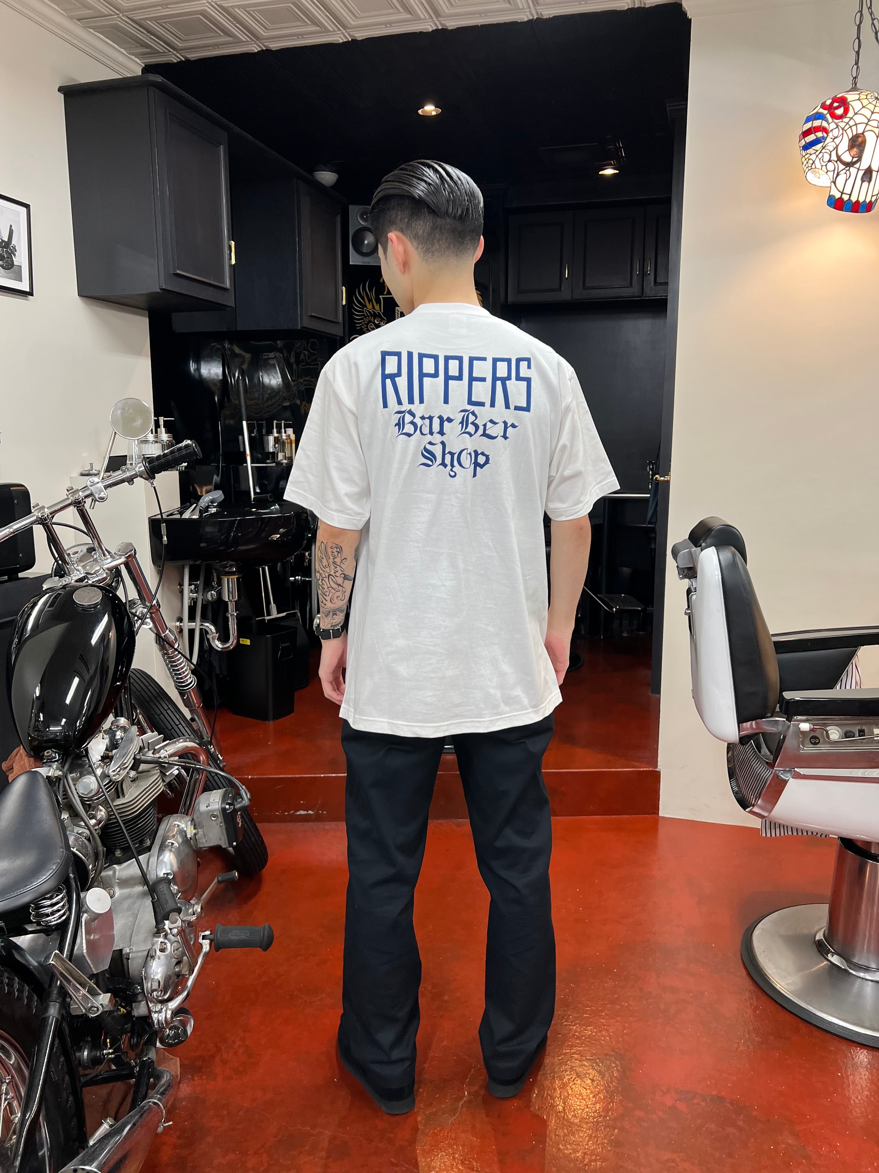 RIPPERS ポケットTシャツネイビー プリント | RIPPERS osaka