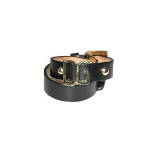 DOLCE&GABBANA leather × metal logo bracelet