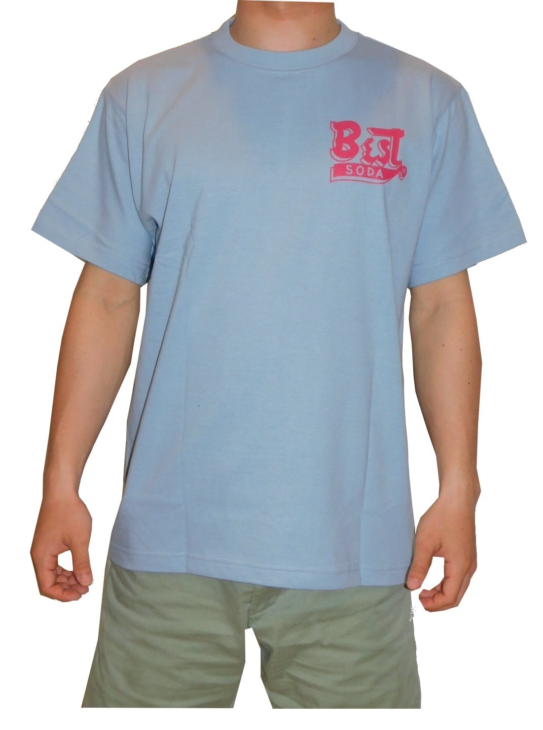メンズ ベストソーダ Tシャツ <アッシドブルー> 7-660 - 画像1