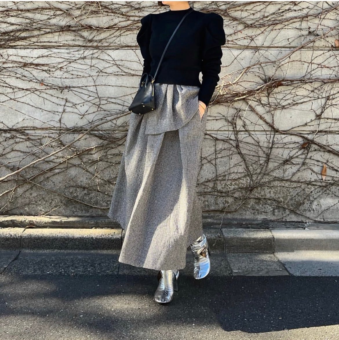 ポワンニットプルオーバー Nicole ブラック | Cygne 