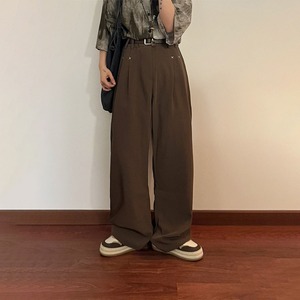 ECOK茶色系スラックスパンツ