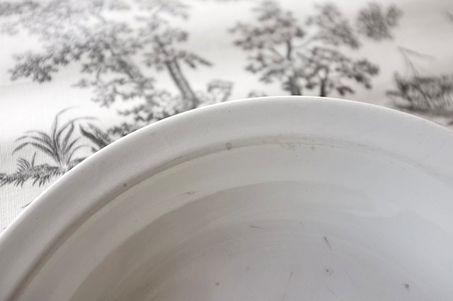 1920s~ France 29c Sarreguemines 白の集約とサラディエ 大鉢