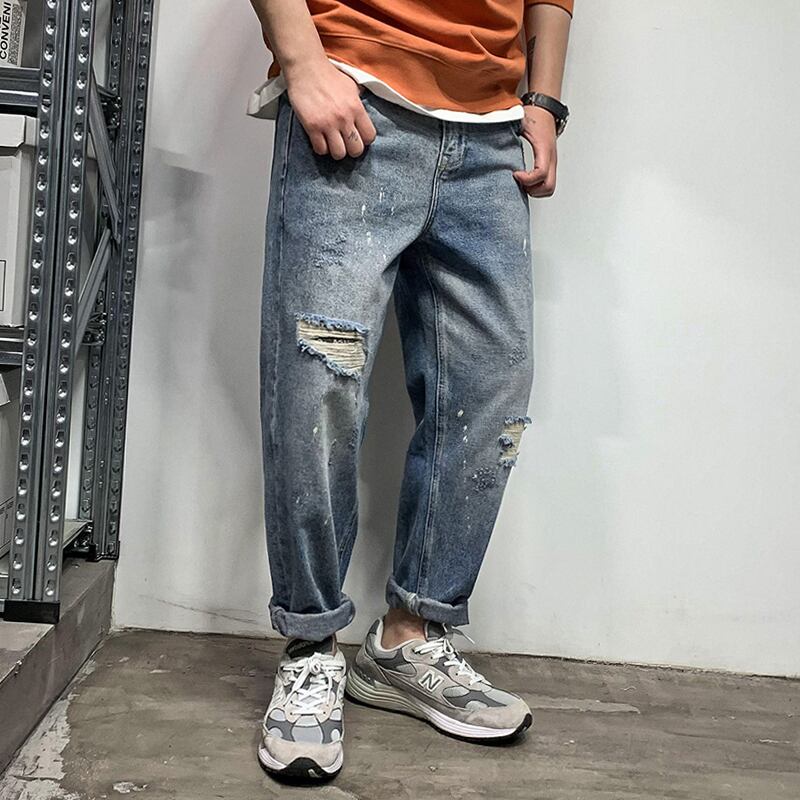 ブルージーンズ カジュアルスプリングサマークロップドパンツ スタイル 春物 夏物 Xu_Tailang28150414679