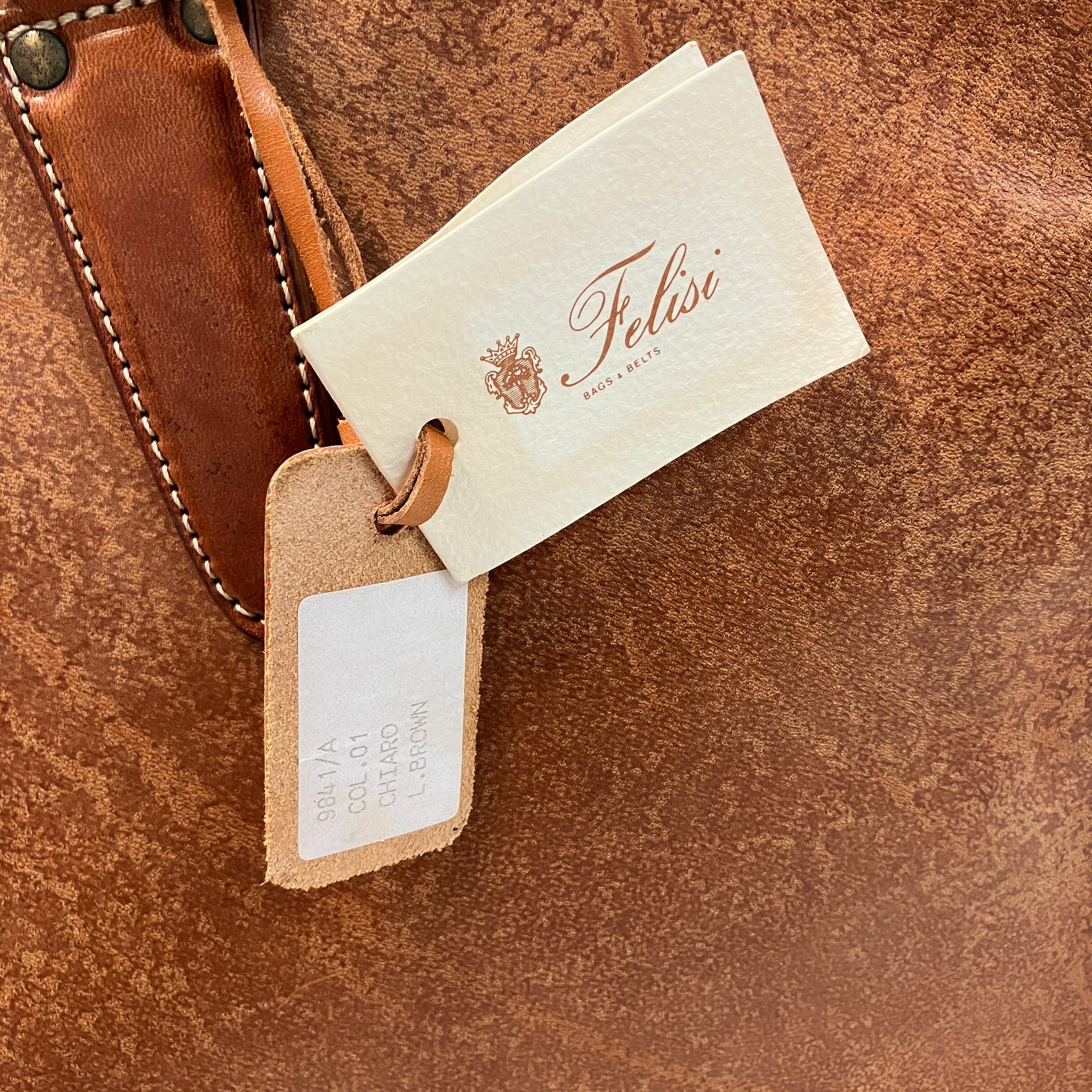 FELISI LEATHER BRIEF CASE BROWN | safarionline