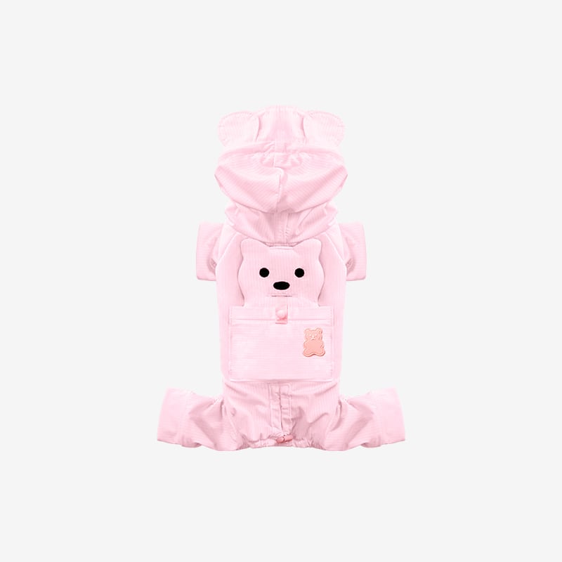 S.M.L.2XL/即納【PUPPY】Big bear cooling jumpsuit (BabyPink)