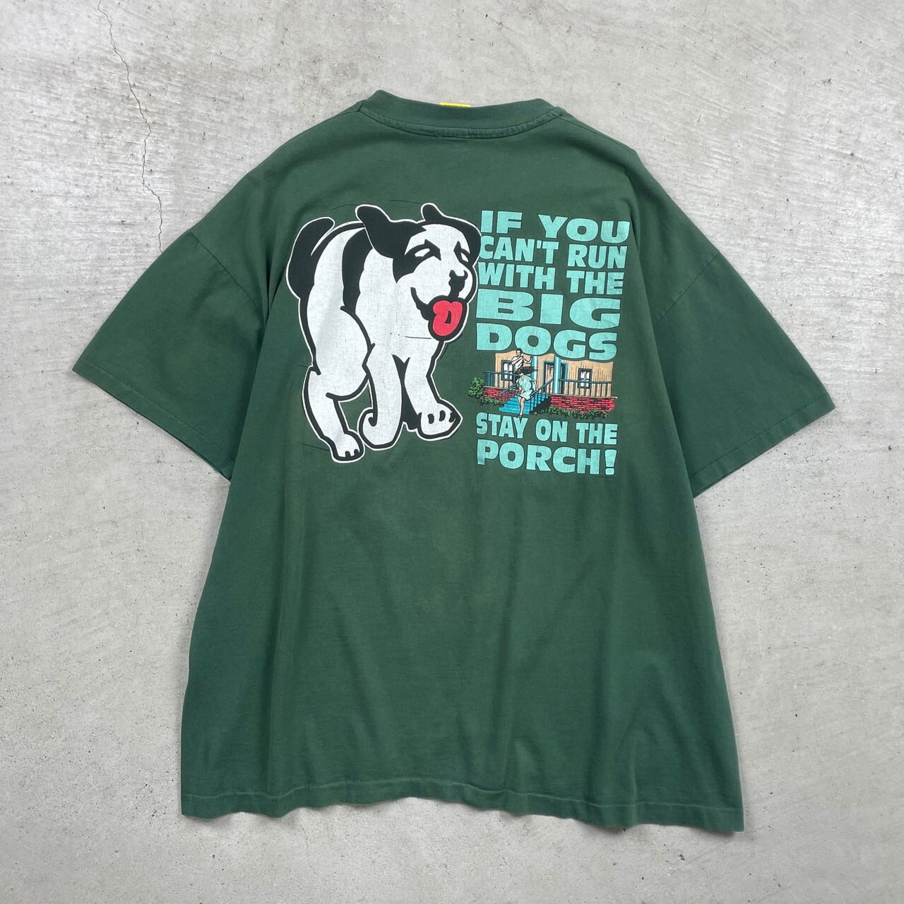 90年代 USA製 BIG DOGS ビッグドッグス アニマル プリントTシャツ 