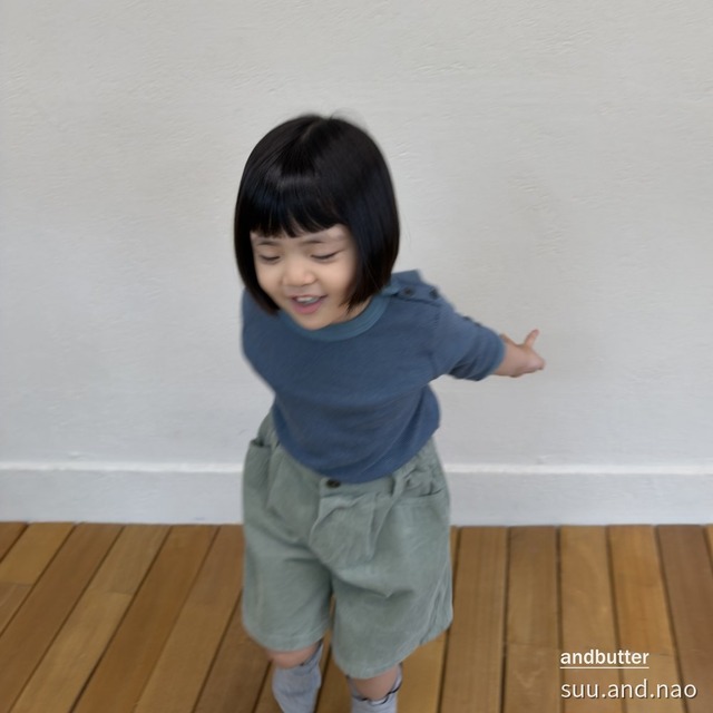 取寄：ANDBUTTER　スナップ7分袖Tシャツ/Jr※送料無料