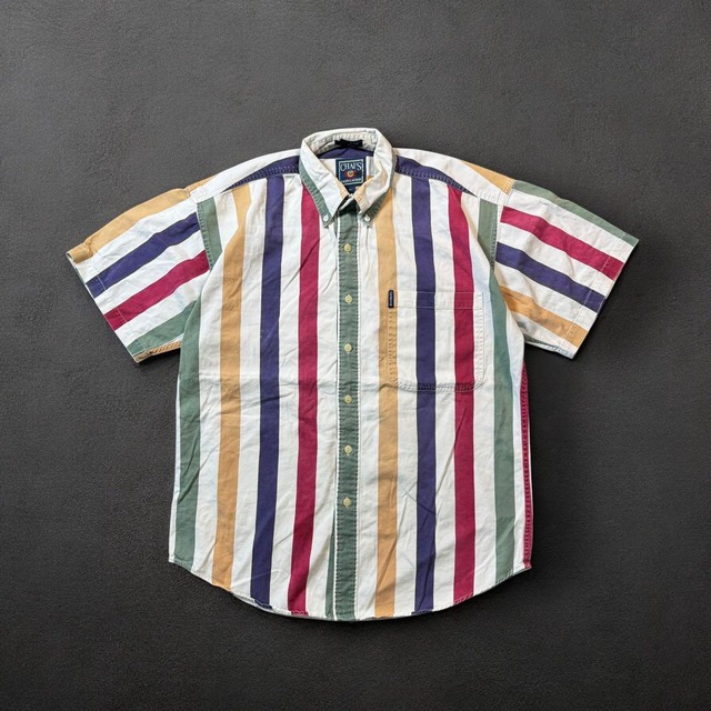CHAPS RALPH LAUREN S/S shirt 80s ストライプ半袖シャツ 古着