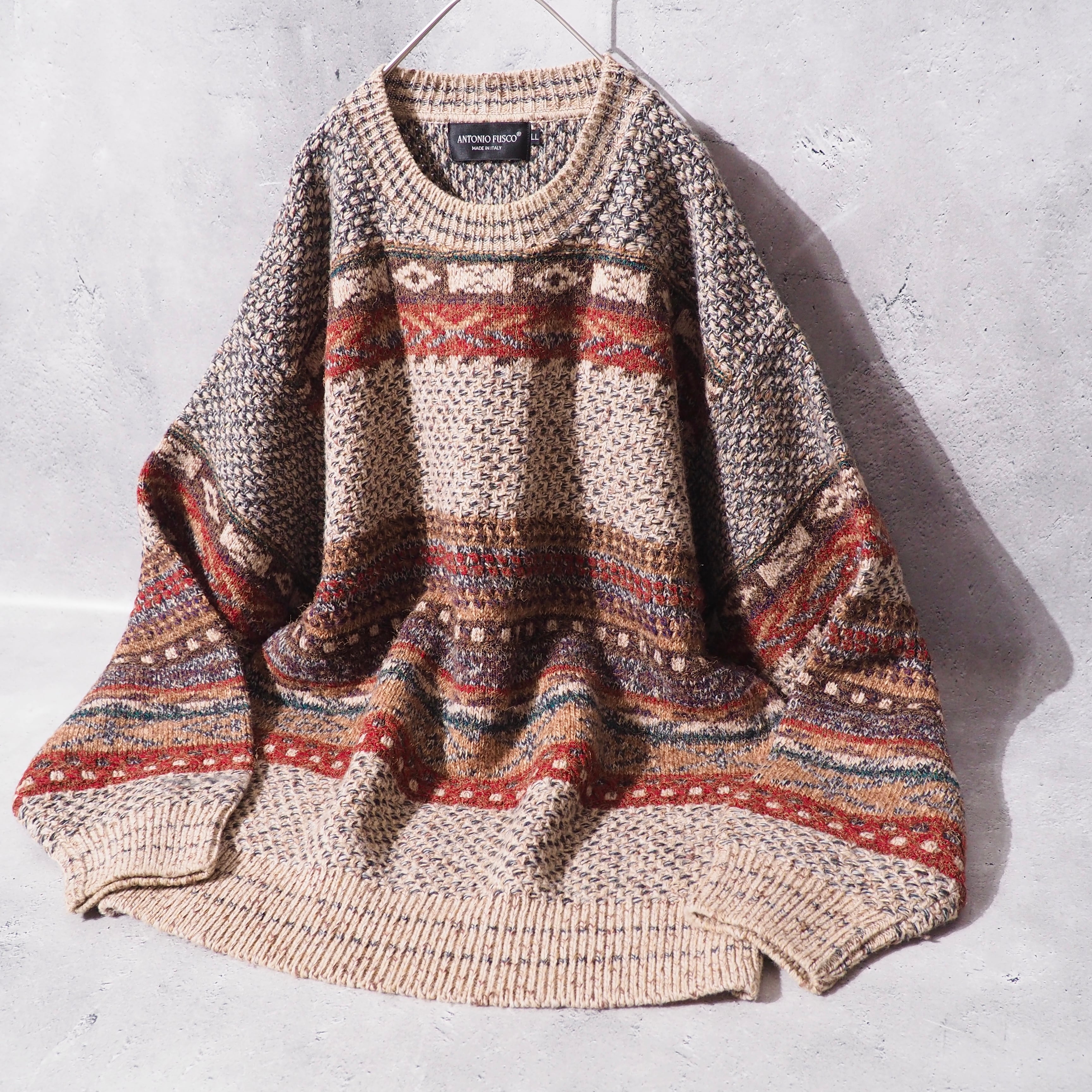 1990s " Made in Italy " Beautiful Autumn colors vintage loose knit