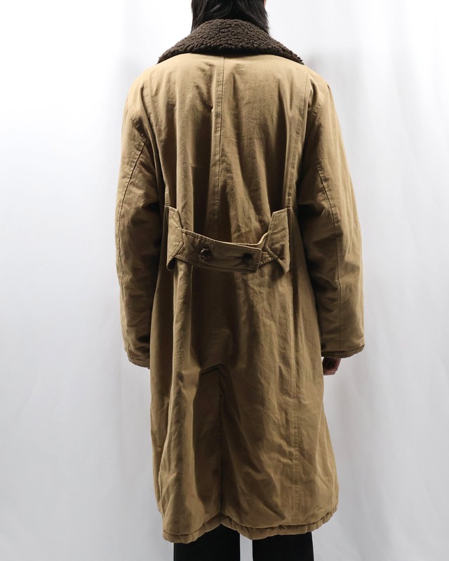 【I.S】fur trimmed oversize coat
