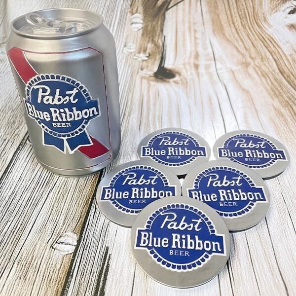 pabst blue ribbon パブスト　アクセサリー 海外直輸入】PABST BLUE RIBBON POLY RESIN COASTER SET【パブスト