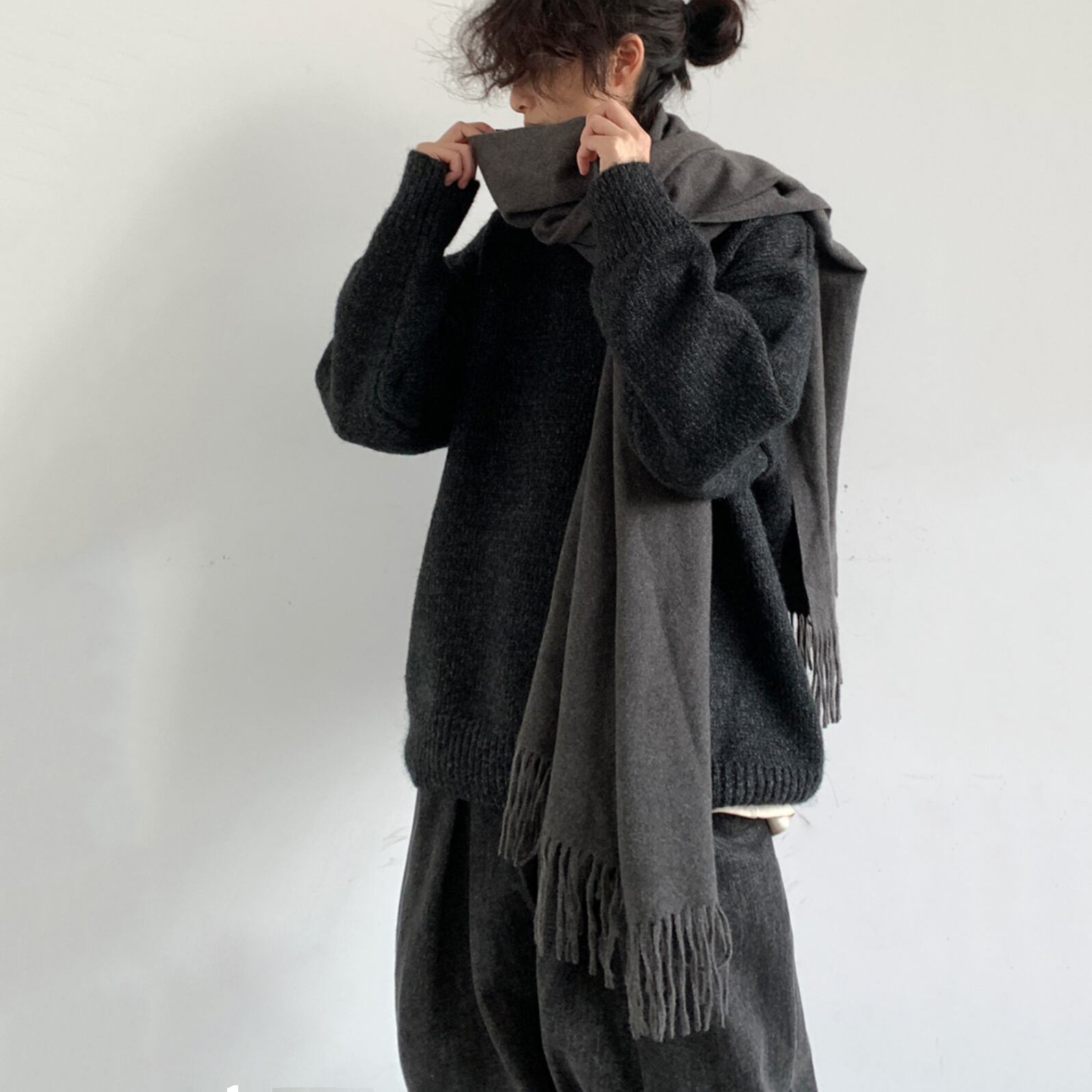 jiwuus全4色ベーシック無地ニットセーター | mblueshop jiwuus全4色ベーシック無地ニットセーター | mblueshop