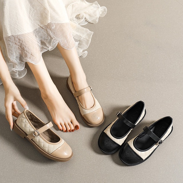 BICOLOR STRAP SHOES　22.0-26.5㎝