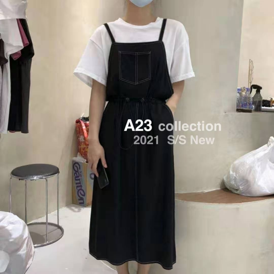 ウエストアジャスター サロペットワンピース　AJ3396-916