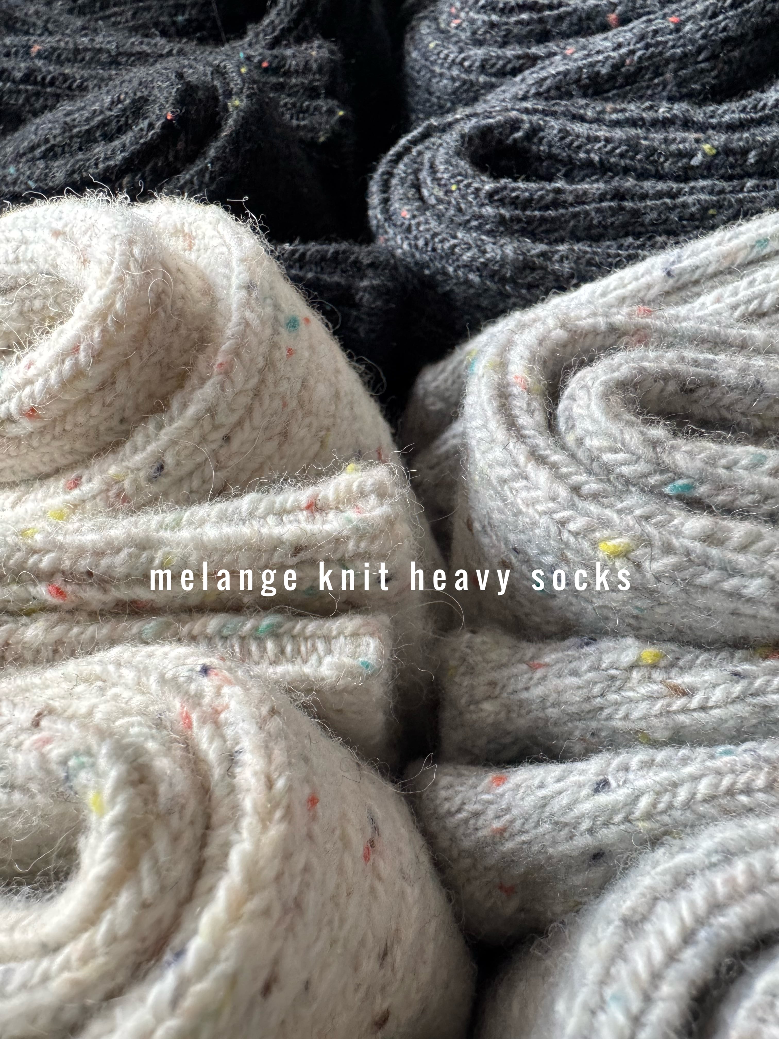 4set メランジニットheavy socks（20〜25cm）4298