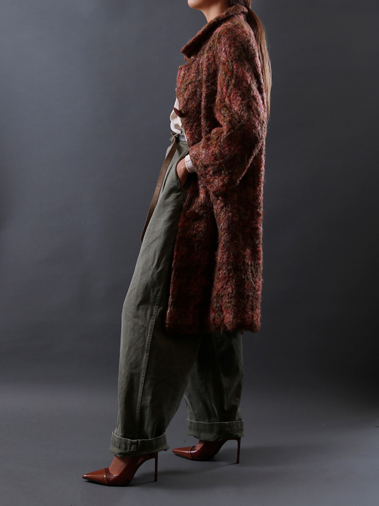 1960's Horrockses / Wool Mohair Tweed Coat