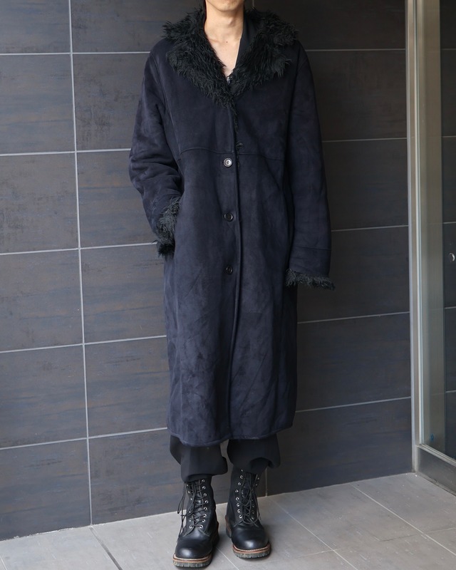 micro suede super long Gang Coat