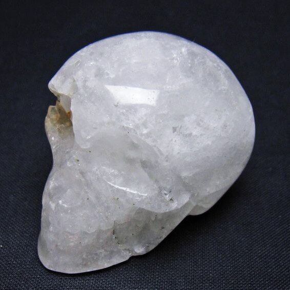 水晶 ドクロ スカル 置物 一点物 145-1780